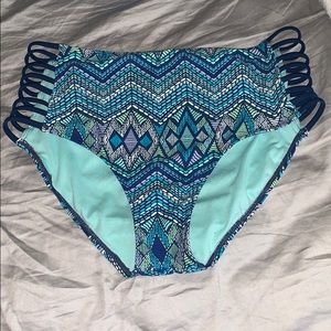 High waisted swim suit bottoms